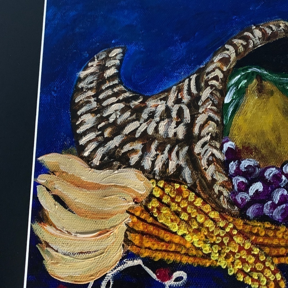 Original Acrylic Artwork Thanksgiving Cornucopia - Picture 5 of 12